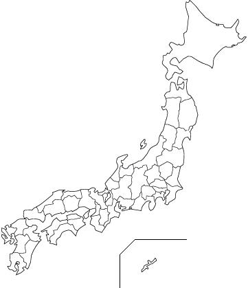 日本地図 白地図 大